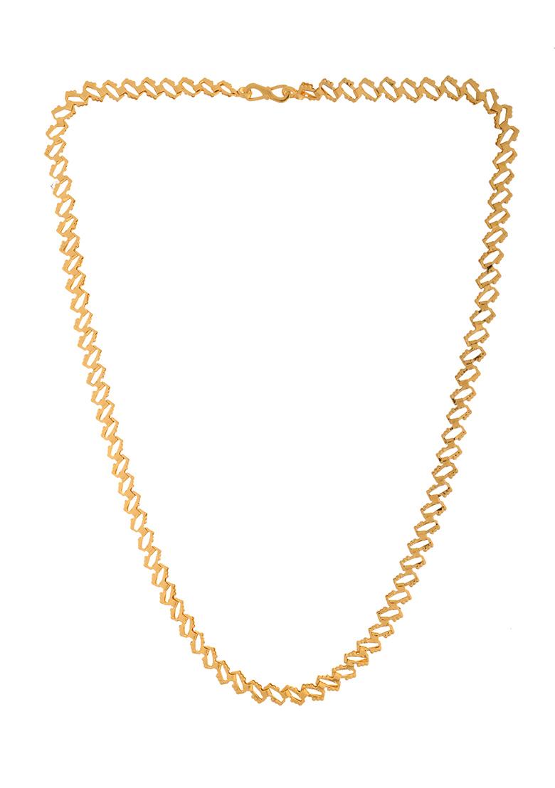 Gold Plated Designer Stainless Steel Chain For Women - Indya