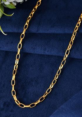 Gold Plated Stainless Steel Linked Chain For Men