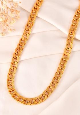 Gold Toned Stainless Steel Thick Linked Chain 