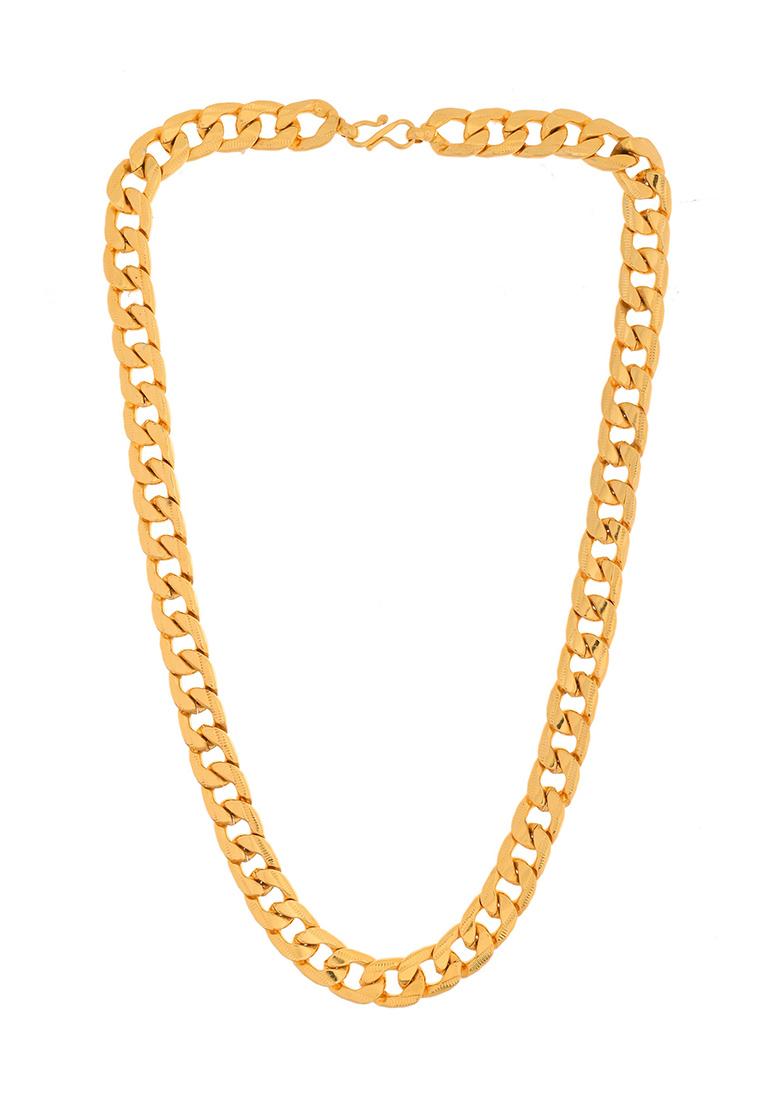Gold Toned Stainless Steel Thick Linked Chain  - Indya