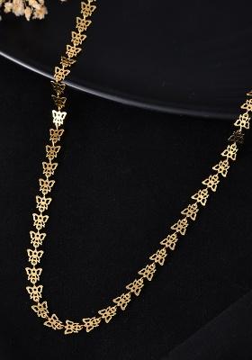 Gold Plated Stylish Butterfly Shaped Chain