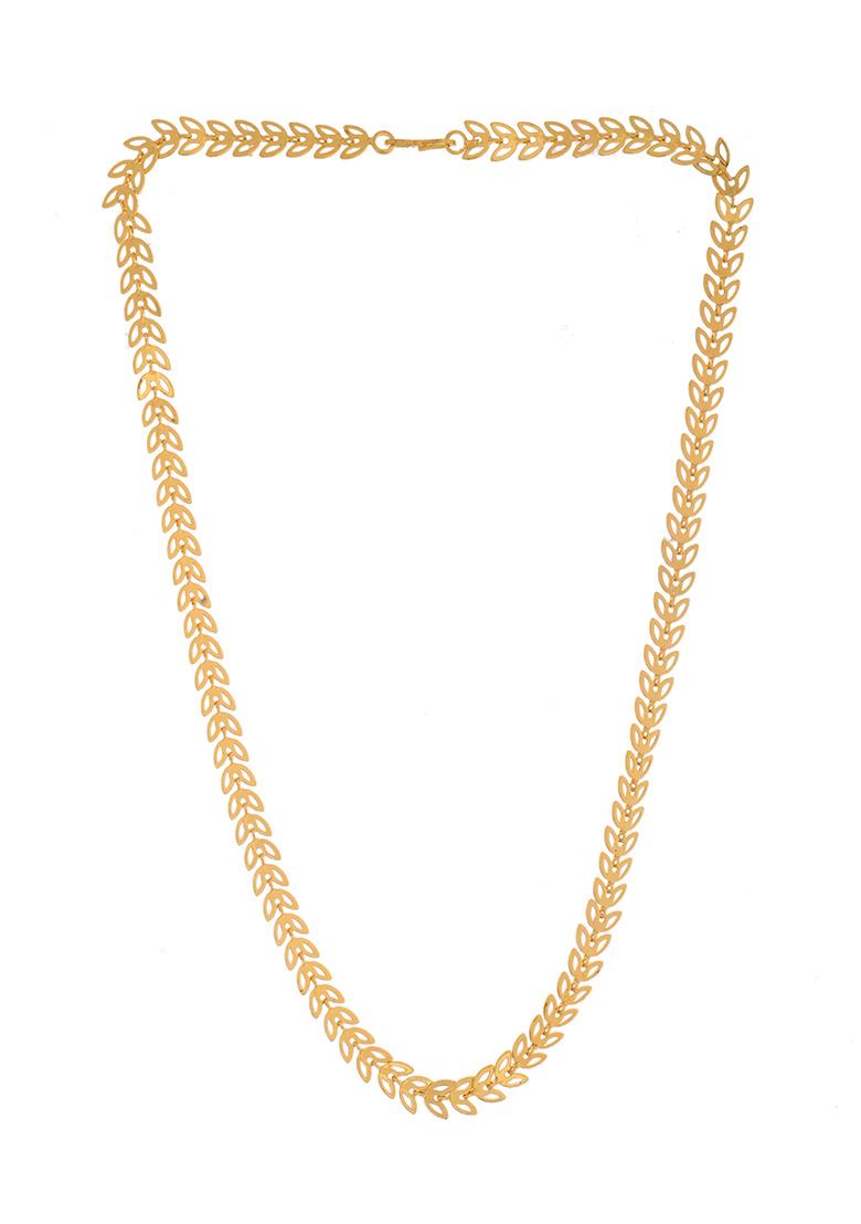 Leaf Shaped Minimal Chain For Women - Indya