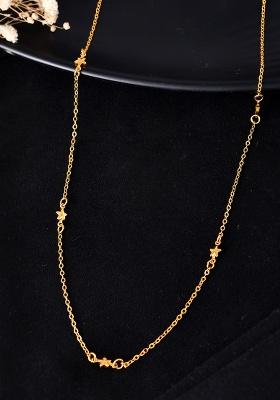 Gold Toned Star Shaped Minimal Chain For Women