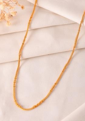 Women Gold Toned Stainless Steel Ball Chain