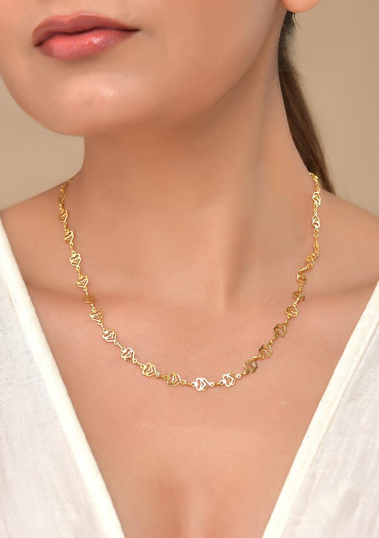 Gold Plated Elegent Designer Classic Chain - Indya