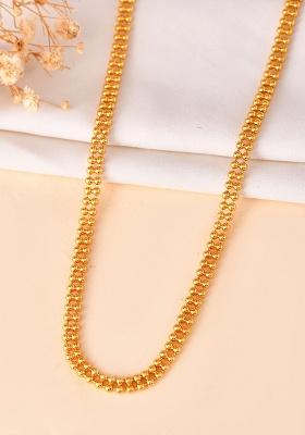 Gold Plated Ball Shapped Minimal Chain For Women
