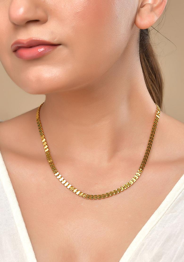 Women Gold-Plated Classic Linked Chain - Indya