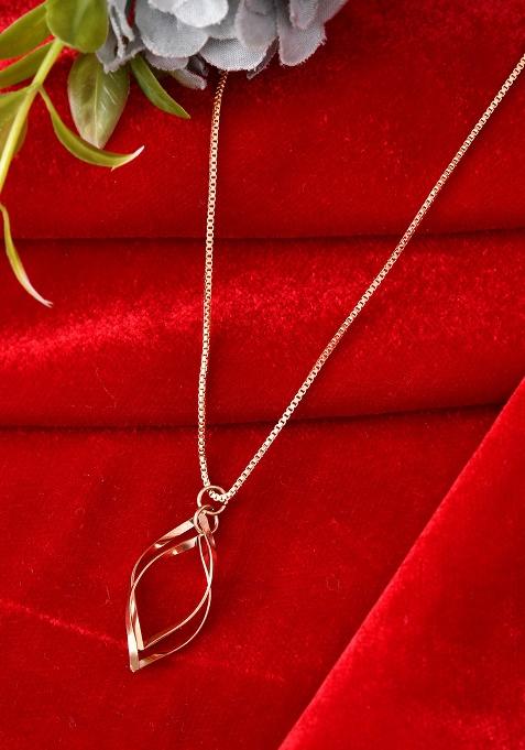 Rose Gold Plated Chain With Designer Pandent