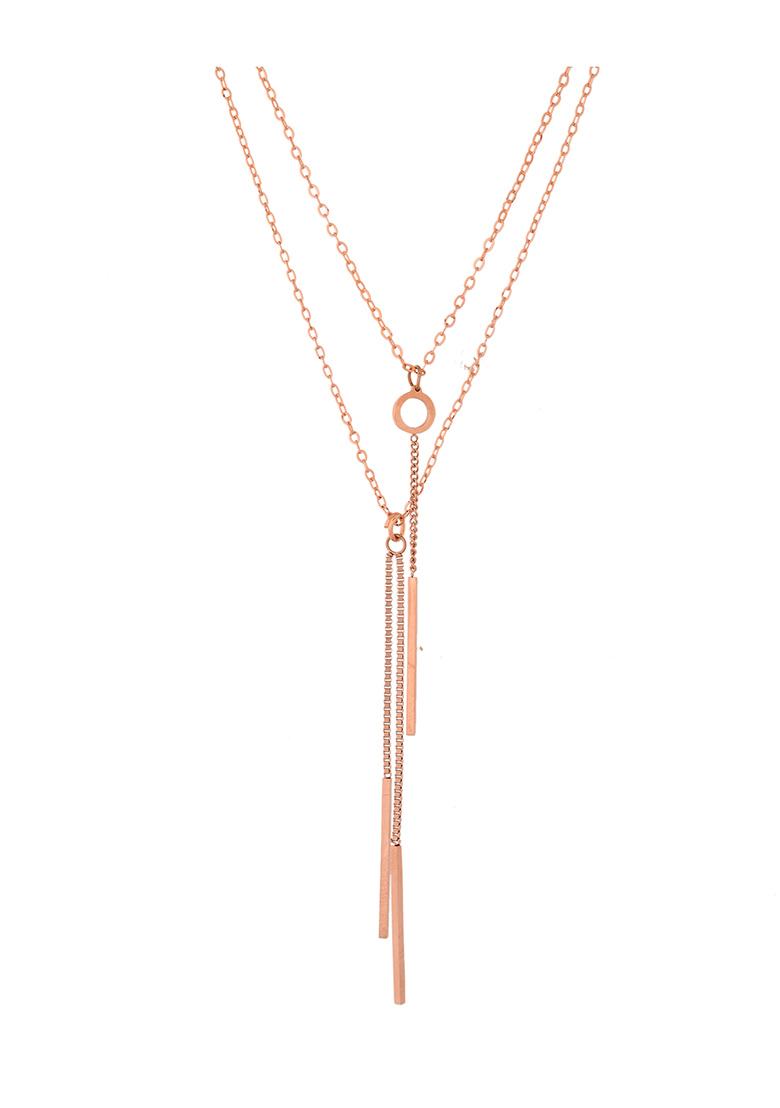 Gold Plated Multi Layer Designer Chain  - Indya