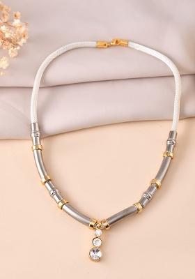 Silver Plated Elegent Stainless Steel Designer Necklace