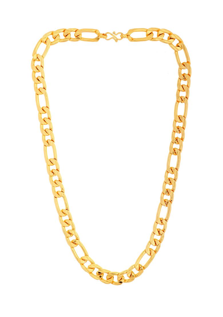 Men Gold Plated Link Classic Designer Linked Chain - Indya