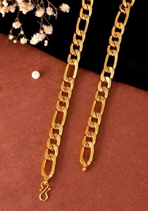 Men Gold Plated Link Classic Designer Linked Chain