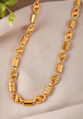 Men Designer Stainless Steel Gold Plated Chain