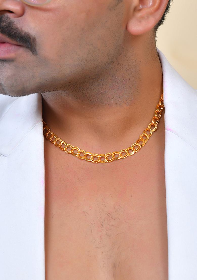 Men Designer Thick Stainless Steel Linked Chain - Indya