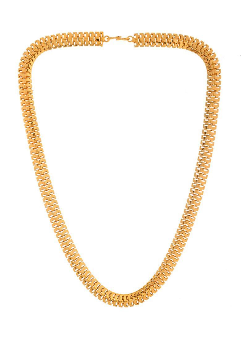 Stainless Steel Men Gold Plated Thick Chain  - Indya