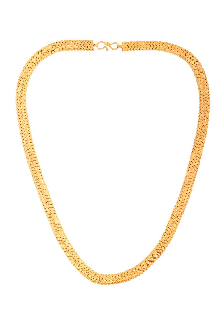 Gold-Plated Minimal Chain For Men - Indya