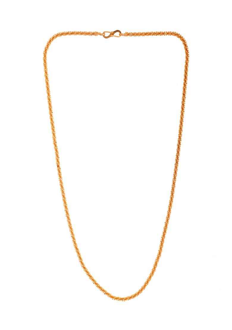 Men Gold Toned Twisted Stainless Steel Minimal Chain - Indya