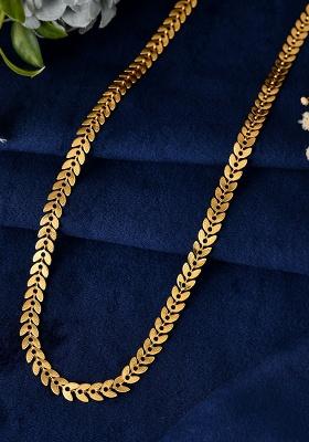Gold Plated Filled Leaf Shaped Chain For Women
