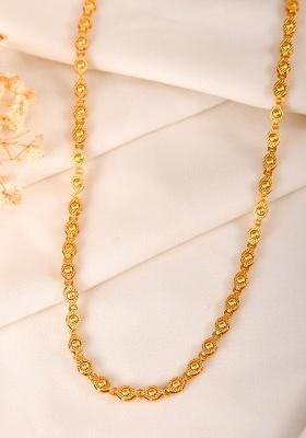 Gold Plated Oval Shaped Designer Chain For Women
