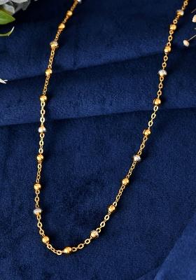 Stainless Steel Dual Toned Ball Chain For Women