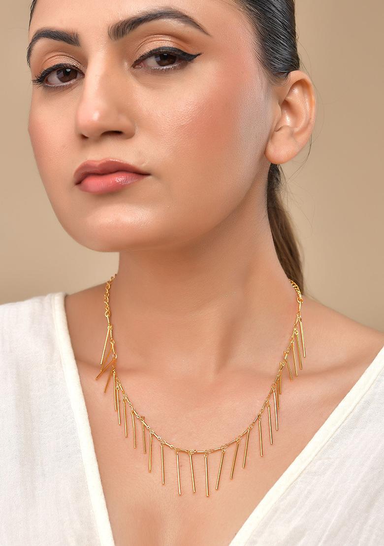 Women Gold-Plated Statement Necklace - Indya