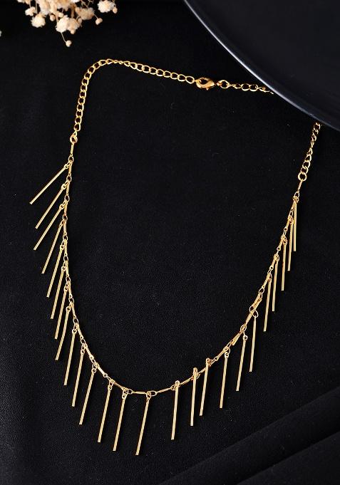 Women Gold-Plated Statement Necklace