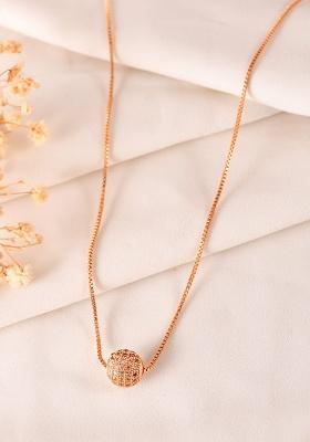 Gold-Toned Women Stone Studded Designer Chain
