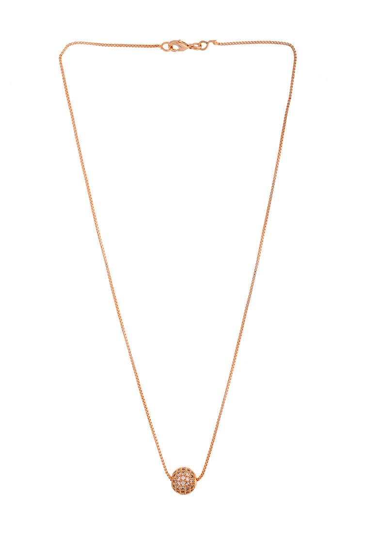 Gold-Toned Women Stone Studded Designer Chain - Indya