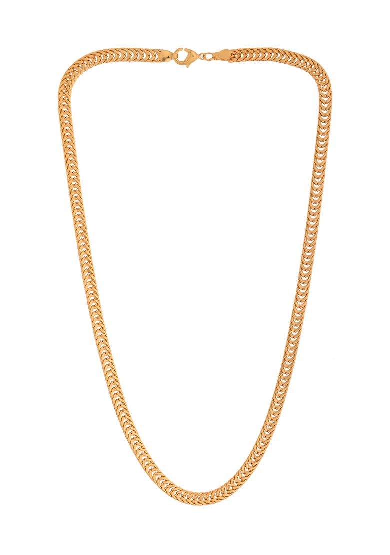 Stainless Steel Classic Linked Gold Plated Chain  - Indya