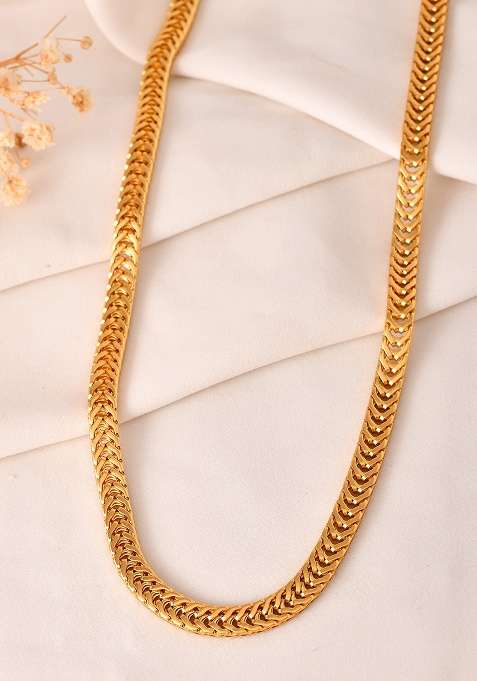 Stainless Steel Classic Linked Gold Plated Chain 