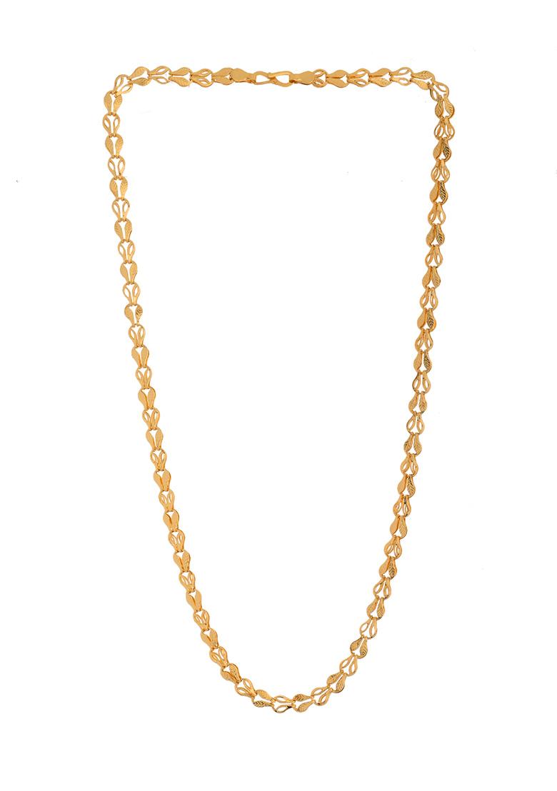 Men Designer Classic Gold Plated Chain  - Indya