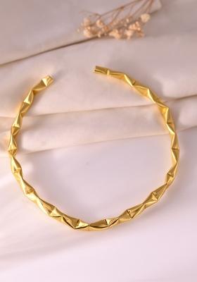 Gold Plated Anti Tarnished Designer Hasli Necklace