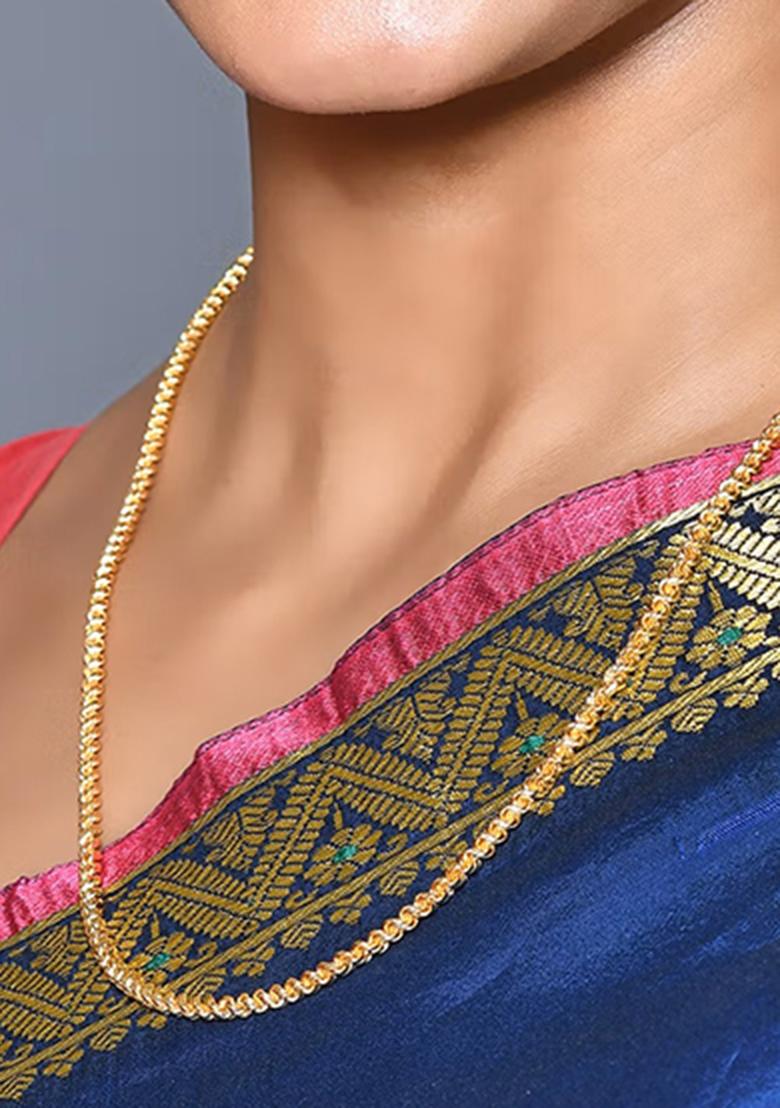 Golden Brass Neckleace - Indya