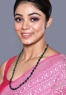 Green Beads Pearl Neckleace