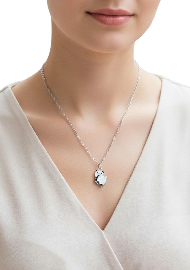 Silver Alloy Chain Pendant - Indya