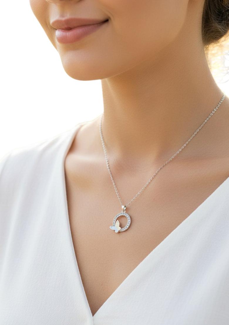 Silver Alloy Chain Pendant - Indya