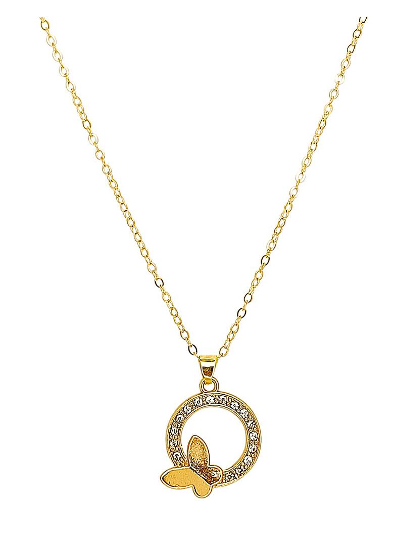 Golden Alloy Chain Pendant - Indya