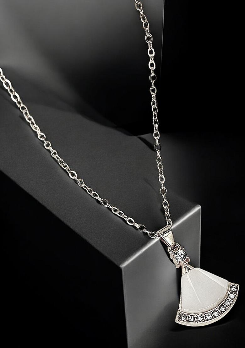 Silver Alloy Chain Pendant - Indya