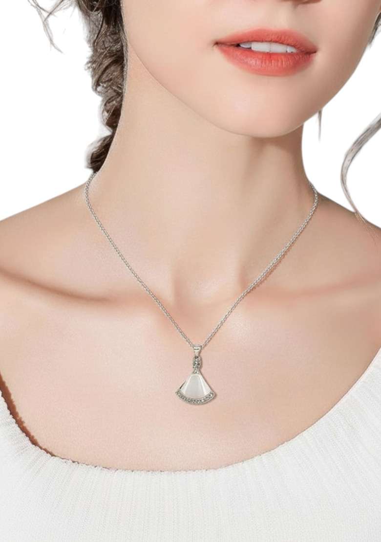 Silver Alloy Chain Pendant - Indya