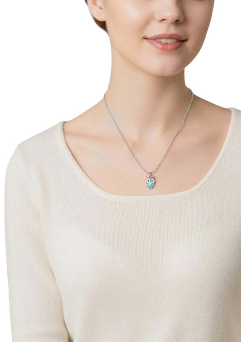 Silver Alloy Chain Pendant - Indya