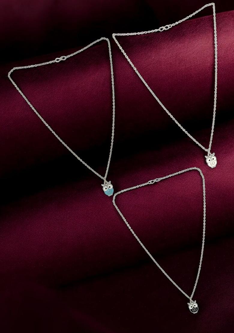 Silver Alloy Chain Pendant - Indya