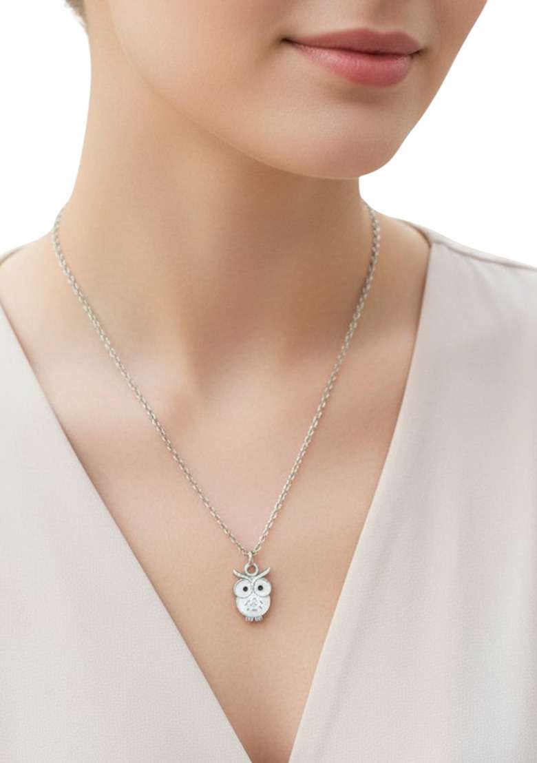 Silver Alloy Chain Pendant - Indya