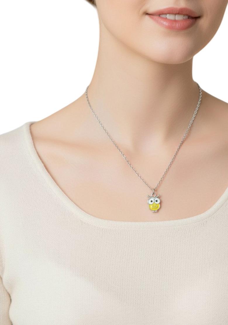 Silver Alloy Chain Pendant - Indya