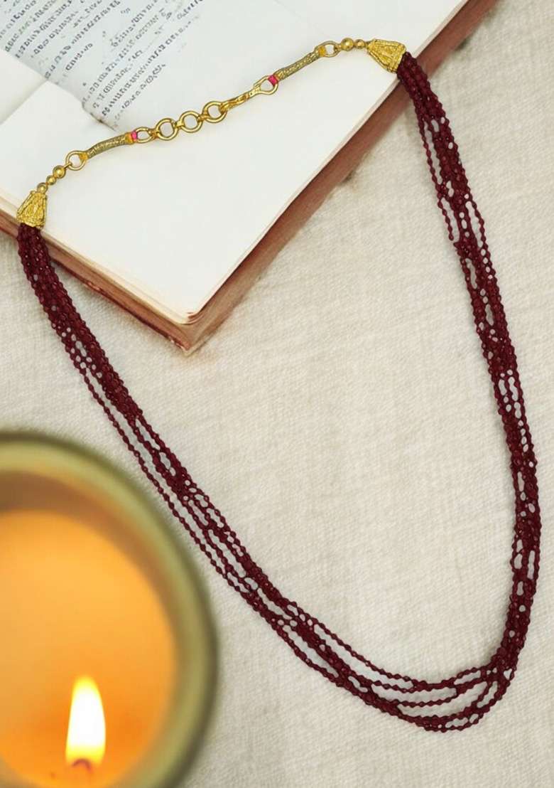 Golden Alloy Chain Pendant - Indya