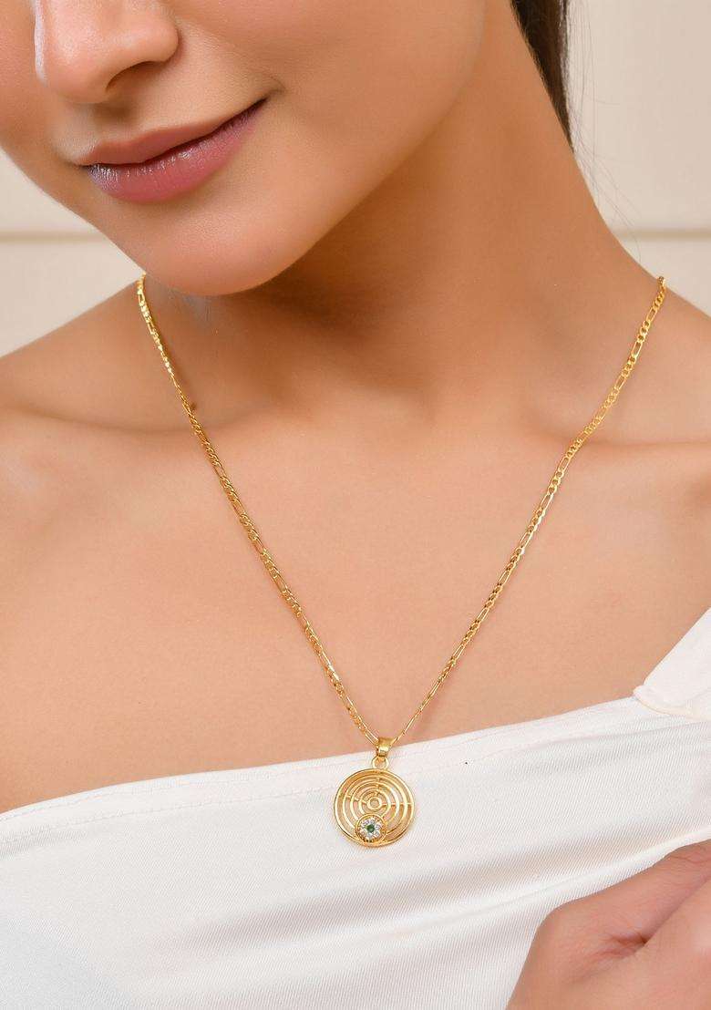 Gold Stainless Steel Pendant - Indya