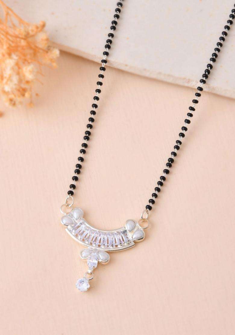 Silver Stainless Steel Mangalsutra - Indya