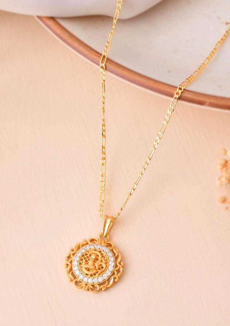 Gold Stainless Steel Pendant - Indya
