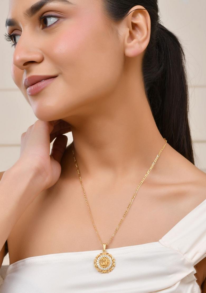 Gold Stainless Steel Pendant - Indya