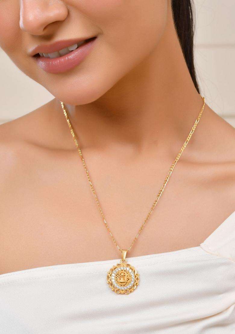 Gold Stainless Steel Pendant - Indya