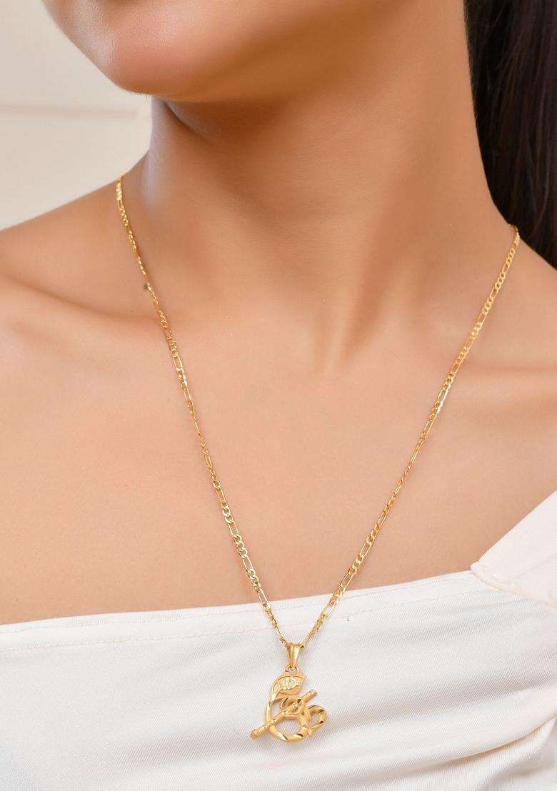 Gold Stainless Steel Pendant - Indya